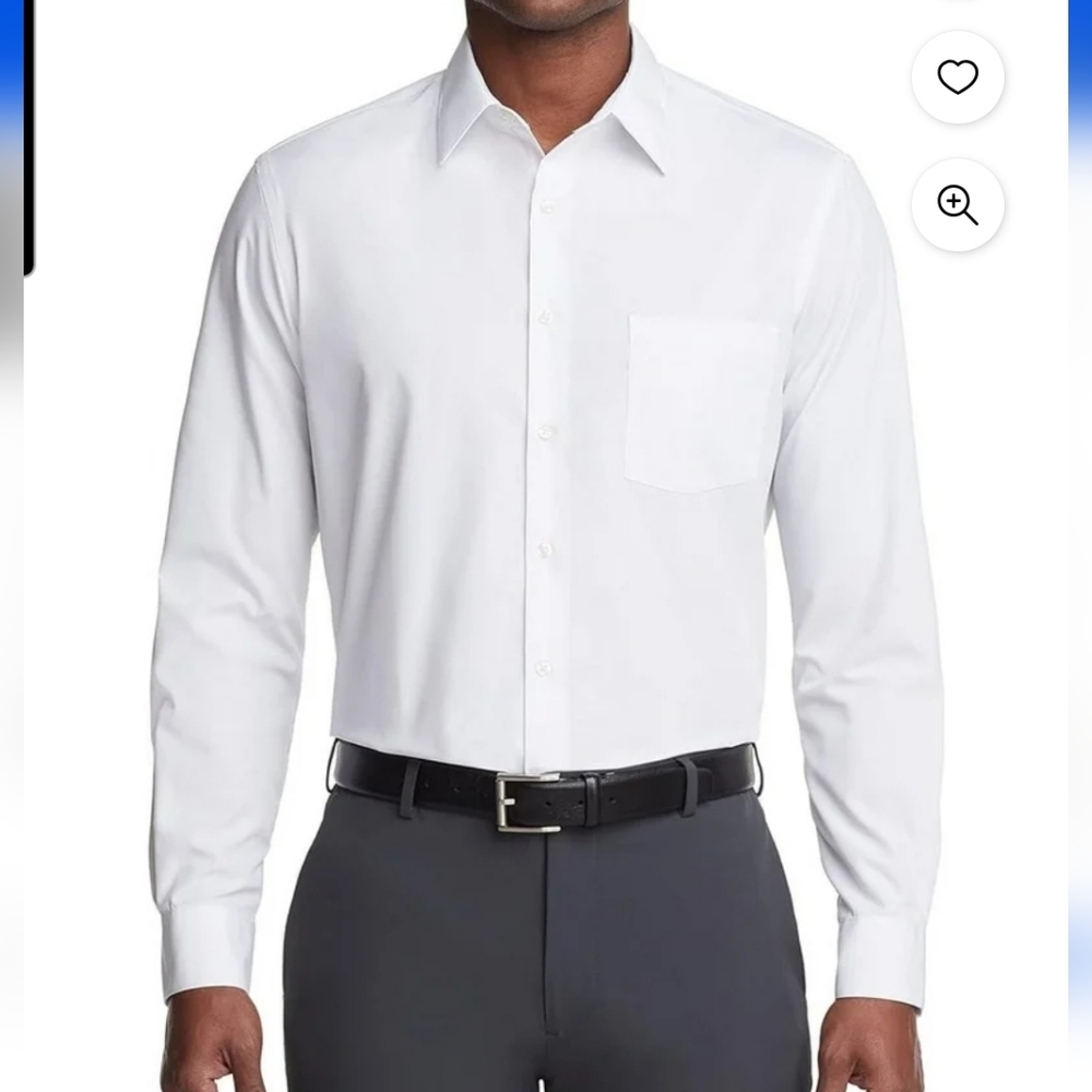 Van Heusen Men's Crisp White Dress Shirt